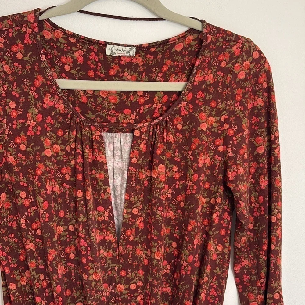 NWOT Free People Kaya Print Cutout Bodysuit